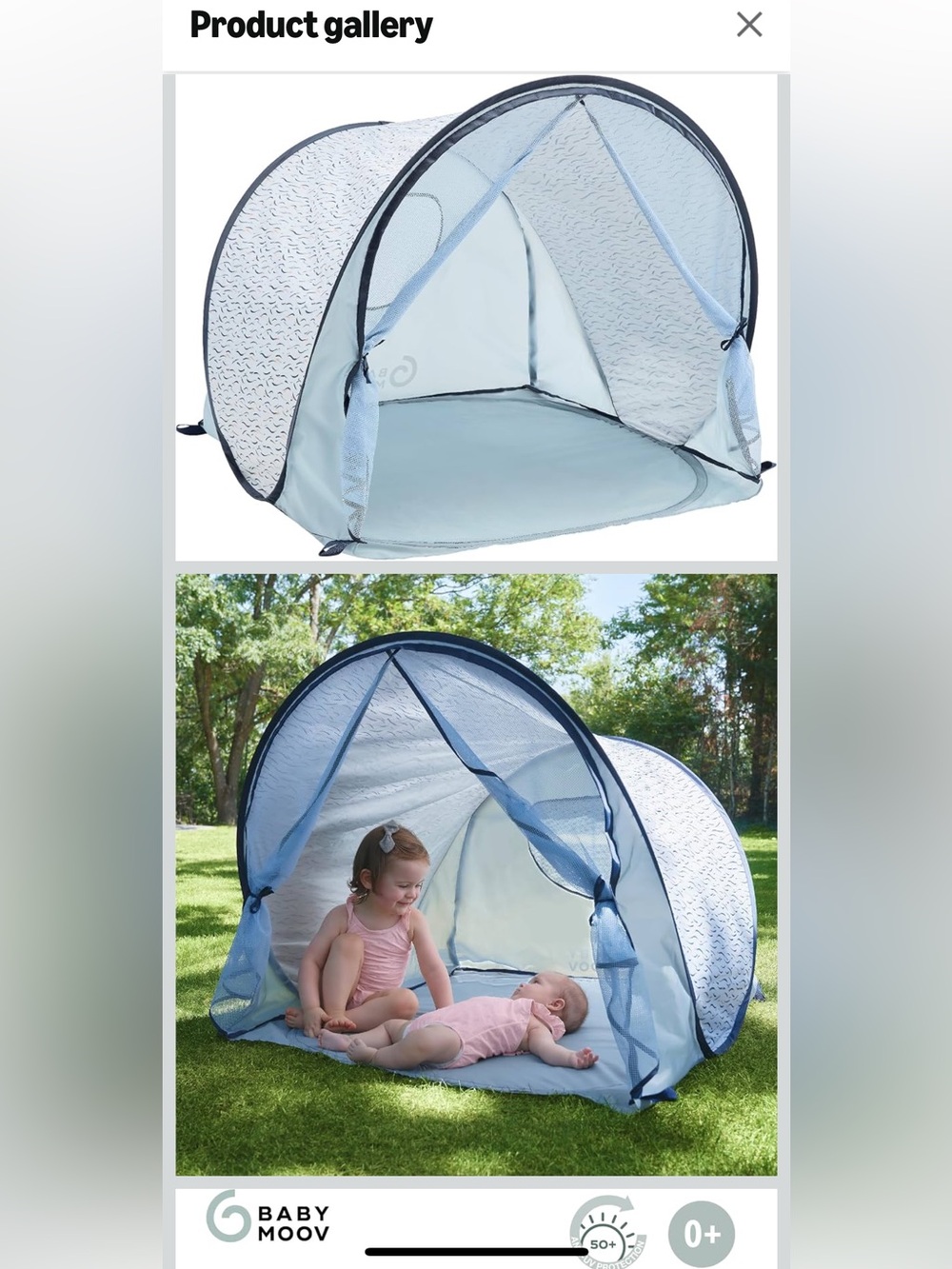 Babymoov Anti-UV & Toddler Beach Tent UPF 50+ Sun Protection